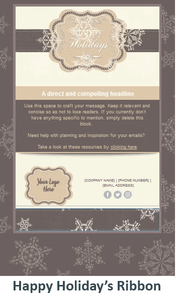 Happy Holidays Ribbon.