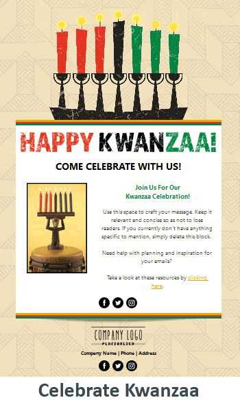 Celebrate Kwanzaa.