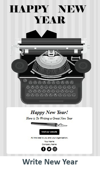 Write New Year.