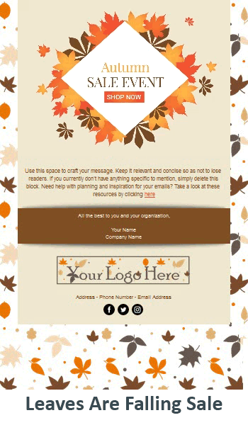 Leaves Are Falling Sale.